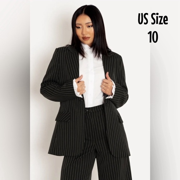 BLACKMILK Pinstripe Oversized BLAZER! Goth Octopus Relaxed Fit Office Boss Babe